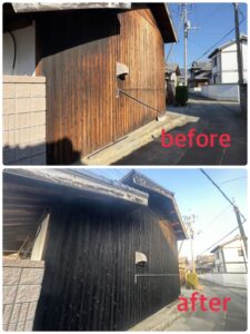 木部塗装ビフォーアフター