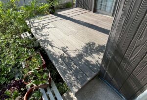 ウッドデッキ　木部塗装　高松市